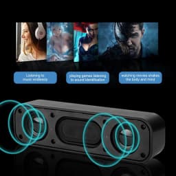 Computer Speakers Wired Speakers USB Powered Soundbar Stereo 3D Sound USB Power Long Time Play For PC Desktop Laptops Tablets