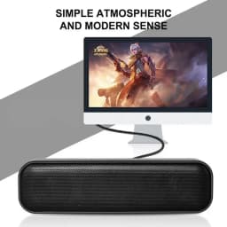 Computer Speakers Wired Speakers USB Powered Soundbar Stereo 3D Sound USB Power Long Time Play For PC Desktop Laptops Tablets