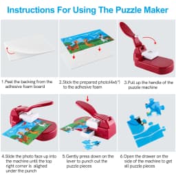 Red /Green Creative Jigsaw Puzzle Making Machine Picture Photo Cutter Puzzle Maker for 4x6" Puzzles Children's DIY Handmade Toys