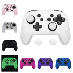 PlayVital Samurai Edition Ergonomic Silicone Skin Protective Case W/2 Thumb Grips for Nintendo Switch Pro Controller