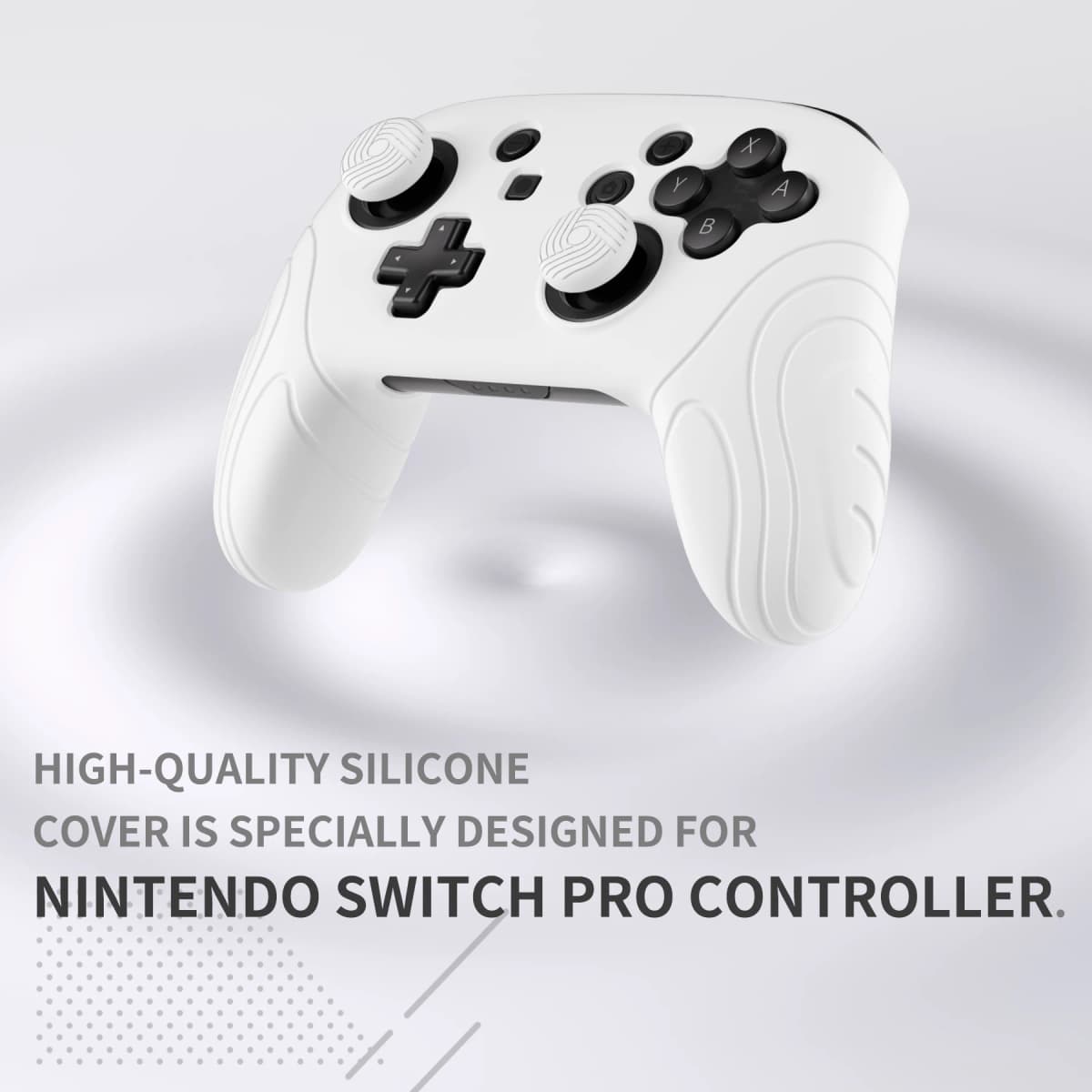 PlayVital Samurai Edition Ergonomic Silicone Skin Protective Case W/2 Thumb Grips for Nintendo Switch Pro Controller