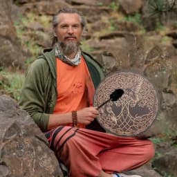 Shaman Drum Tree-of-Life And Bird Siberian Drum Frame Drum Instrument Gift For Music Lovers Sound Healing Tool With Drum Stick