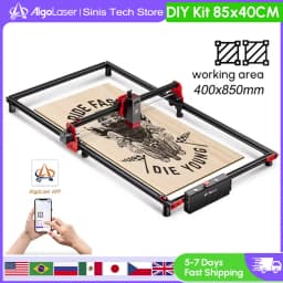AlgoLaser 10W 85x40CM Working Size Laser Engraver Cutter Business Tools Recorder Mobile Phone Control CNC Machine Printer Marker