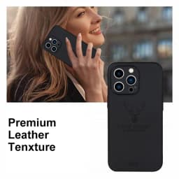 DEER Case For iPhone 14 13 12 11 Pro Max Plus Mini X XR XS Luxury Leather Texture Square Frame Silicone Bumper Shockproof Cover