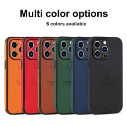 DEER Case For iPhone 14 13 12 11 Pro Max Plus Mini X XR XS Luxury Leather Texture Square Frame Silicone Bumper Shockproof Cover