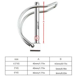 1Pcs Shaft Locking Pin D Shape 4.5/5/6/x45mm 316 Stainless Steel Safety Coupler Pin For Farm Trailers Lawn Hitches And Garden