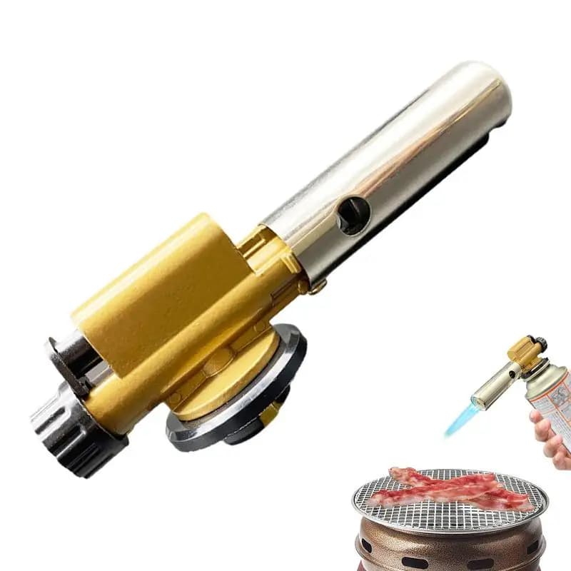 Portable Metal Flame Sprinkler BBQ Heating Ignition Adjustable Flame Camping Welding Torch Tools Home Cooking School BBQ