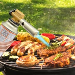 Portable Metal Flame Sprinkler BBQ Heating Ignition Adjustable Flame Camping Welding Torch Tools Home Cooking School BBQ