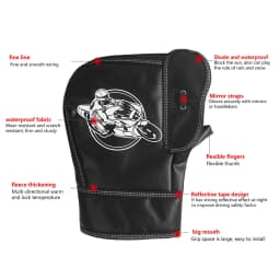 Motorcycle Handlebar Muffs Thickened Snowmobile Hand Warmers Waterproof Windproof Winter Warm Gloves Handlebar Muff For