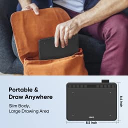 UGEE S640 Drawing Tablet 6.3 inch Graphics Tablet Tilt 60° Pen Tablet Digital Art Pad 8192 Level for OSU Android Windows Mac PC