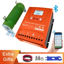 3000W Hybrid Wind Solar Controller Regulator MPPT Auto Match 12V 24V 48V Optional Bluetooth Android App For Hybrid Power System
