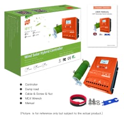 3000W Hybrid Wind Solar Controller Regulator MPPT Auto Match 12V 24V 48V Optional Bluetooth Android App For Hybrid Power System