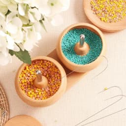 Bead Spinner Double Bowl Waist Beads Kit With Bead Spinner Waist Bead Spinner And Beads Kit With 4 Bowls 2 Needles And 1000Pcs
