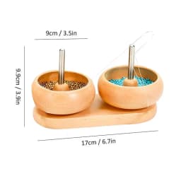 Bead Spinner Double Bowl Waist Beads Kit With Bead Spinner Waist Bead Spinner And Beads Kit With 4 Bowls 2 Needles And 1000Pcs