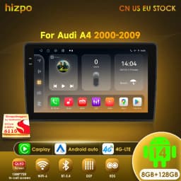 Hizpo For Audi A4 2000-2009 S4 B6 B7 RS4 Seat Exeo Car Radio Multimedia Video Player GPS Navigation Android No 2din 2 Din DVD
