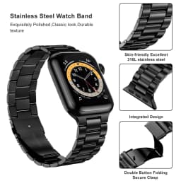 Stainless Steel Strap For Apple Watch Ultra4 Band 49mm Smart Watch Metal Bracelet iWatch 12 11 7 6 5 4 SE 8 45mm 38mm 40mm 44mm