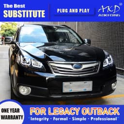 AKD Head Lamp for Subaru Legacy Outback LED Headlight 2010-2016 Headlights Outback DRL Turn Signal High Beam Angel Eye Projector