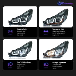 AKD Head Lamp for Subaru Legacy Outback LED Headlight 2010-2016 Headlights Outback DRL Turn Signal High Beam Angel Eye Projector
