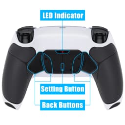eXtremeRate Rubberized Grip Programable RISE4 Remap Kit for PS5 Controller BDM-010 & BDM-020, Board & Back Shell & Back Buttons