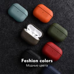 For AirPods Pro 2 Case Genuine Leather Bluetooth Earphone Accessories For AirPods 3 2 Lychee Pattern Natural Cow Cases
