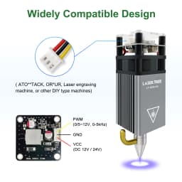 LASER TREE 4W 5W Optical Power Laser Head 450nm Blue Light TTL PWM Module For Laser Engraver Wood Cutting DIY Woodworking Tools