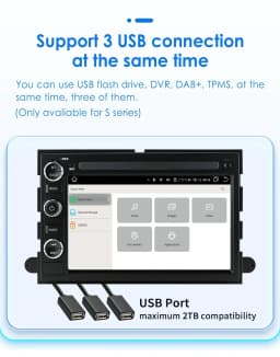 Hizpo Android 13 2 Din GPS Multimedia Player For  Ford 500 F150 Explorer Edge Escape Sport Lincoln Expedition Mustang Car Radio