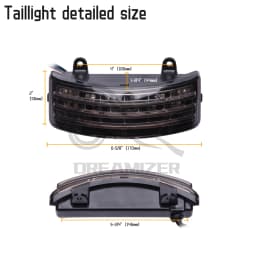 Smoke Tri-Bar LED Rear Tail Brake Fender Lights Running Turn Signal Lamps Motorcycles Taillight for Harley Touring Street Glide
