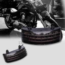 Smoke Tri-Bar LED Rear Tail Brake Fender Lights Running Turn Signal Lamps Motorcycles Taillight for Harley Touring Street Glide