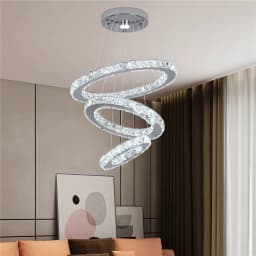 Led Crystal Ceiling Lamp Modern Pendant Light K9 Chandelier Triangle Chrome Plafonier Fixture Dining Living Room Decor Luminaire