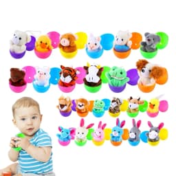 Surprise Eggs With Animal Plush Toys For Easter Party 24Pcs Easter Eggs Party Toys Easter Basket Fillers Kids Egg Wedding Ideas