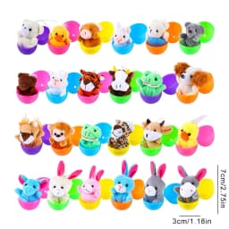 Surprise Eggs With Animal Plush Toys For Easter Party 24Pcs Easter Eggs Party Toys Easter Basket Fillers Kids Egg Wedding Ideas