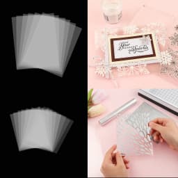15-110pcs 0.125mm Thickness Heat Resistant Perfectly Clear Acetate Sheets For Hot Foiling Shaker Cards Making Bundle Deals