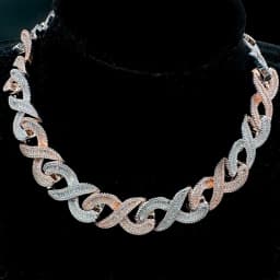 Aokaishen 20MM Baguette Choker Necklace for Men 8 Cuban Link Chain Micro Pave Cubic Zirconia Hip Hop Jewelry
