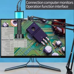 Yizhan 4K 48MP HDMI VGA USB Industrial Video Microscope For PCB Soldering 1080P HD Digital Camera 1-150X Zoom C Mount Lens 2K