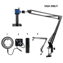 Yizhan 4K 48MP HDMI VGA USB Industrial Video Microscope For PCB Soldering 1080P HD Digital Camera 1-150X Zoom C Mount Lens 2K