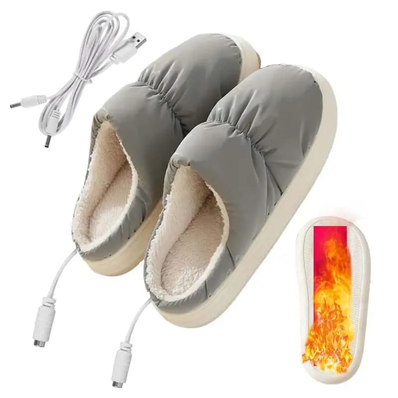 Electric Heating Boots Heated Foot Warmer Slippers USB Charger Electric Heating Shoes Warmer for Women Men