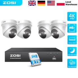 ZOSI 8CH Expand 16CH 4K PoE Security IP Cameras CCTV System 8MP Person Vehicle Detection Outdoor Video Surveillance Cams Kit
