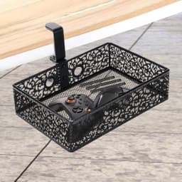 Under Desk Drawer Organizer Clamp-On Desk Side Storage 360 Degrees Rotary Desk Side Storage Pen Drawers Table Management Tray