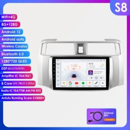 Hizpo 9inch Android Car radio For Toyota 4Runner 2009-2019 4 Runner Multimedia Video Player GPS Navi Stereo 4G WIFI Carplay 2din