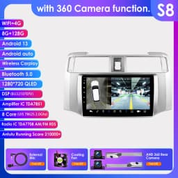 Hizpo 9inch Android Car radio For Toyota 4Runner 2009-2019 4 Runner Multimedia Video Player GPS Navi Stereo 4G WIFI Carplay 2din