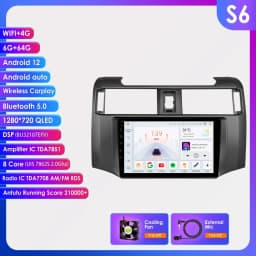 Hizpo 9inch Android Car radio For Toyota 4Runner 2009-2019 4 Runner Multimedia Video Player GPS Navi Stereo 4G WIFI Carplay 2din