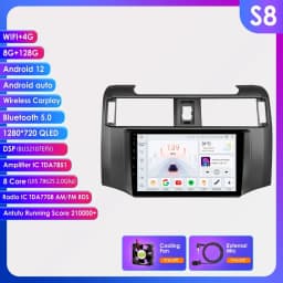 Hizpo 9inch Android Car radio For Toyota 4Runner 2009-2019 4 Runner Multimedia Video Player GPS Navi Stereo 4G WIFI Carplay 2din
