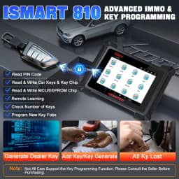 VIDENT ISmart810 Car Diagnostic Tool Topology Map Scanner Bidirectional Scan Tool ECU Coding Key Programming 40 Resets