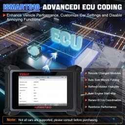 VIDENT ISmart810 Car Diagnostic Tool Topology Map Scanner Bidirectional Scan Tool ECU Coding Key Programming 40 Resets
