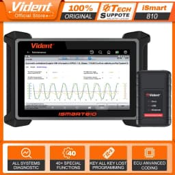 VIDENT ISmart810 Car Diagnostic Tool Topology Map Scanner Bidirectional Scan Tool ECU Coding Key Programming 40 Resets