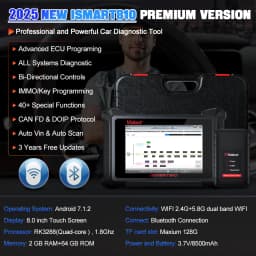 VIDENT ISmart810 Car Diagnostic Tool Topology Map Scanner Bidirectional Scan Tool ECU Coding Key Programming 40 Resets