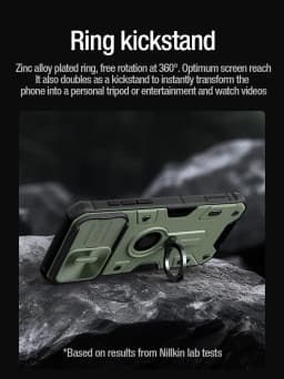 NILLKIN for iPhone 15 Pro Max Case for iPhone 15 Pro Case with Ring stand Case Camera Protection Slide cover