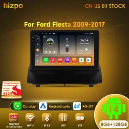 Hizpo 2 Din Android 14 Car Radio Multimedia For Ford Fiesta 2009-2017 Video Player GPS Navigation 4G+WIFI Carplay Head Unit 7862