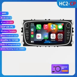 Android 12 Car Radio For ford mondeo/Focus/S-Max/GalaxyC-Max Car Radio Multimedia Video Player Navigation GPS Carplay 7862
