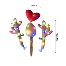 Christmas Reindeer Antlers Car Kit Reindeer Antlers And Nose With Led Lights Christmas Antlers Costume Auto Decoration For SUV